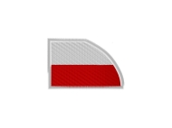 Flaga Polski skośna