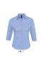 Damska koszula z rękawem 3/4 EFFECT L631 jasny niebieski, 100% bawełna