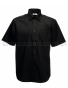 czarna koszula kelnerska męska z krótkim rękawem  friut of the loom 65-016-0