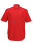 czerwona koszula kelnerska męska z krótkim rękawem  friut of the loom 65-016-0