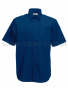 granatowa koszula kelnerska męska z krótkim rękawem  friut of the loom 65-016-0