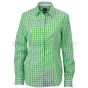 zielona Koszula kelnerska Damska w kratę 100% bawełna JN616, 100% bawełna