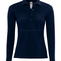 granatowa, Polo Safran Pure Longsleeve women , polo długi rękaw damska, b&c