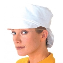 czapka haccp biała z siatką