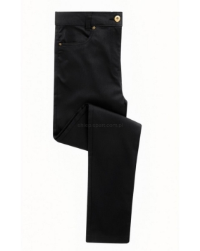 czarne spodnie chinosy damskie dla kelnerów, restauracji, hotelu pr560