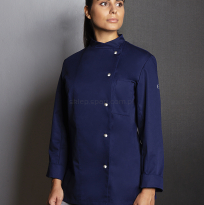 kitel gastronomiczny damski, kitel granatowy, karlowsky jf3, larissa jf3