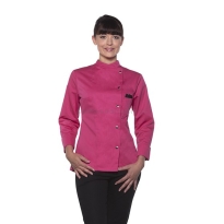 kitel kucharski damski, kitel kucharski różowy, jf3 larissa, bluza kucharska damska różowa