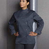 kitel gastronomiczny damski, kitel szary, karlowsky jf3, larissa jf3