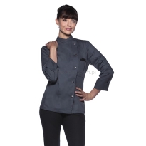 kitel kucharski damski, kitel kucharski szary, jf3 larissa, bluza kucharska damska szara