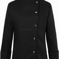 czarny kitel , bluza kucharska damska, kitel kucharski damski, larissa karlowsky, karlowsky jf3, bluza larissa karlowsky, jf3 kitel, kitel damski jf3