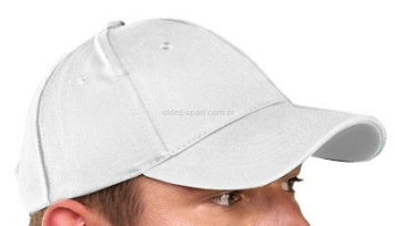 czapka z daszkiem baseball gruba 290g/m2 biała