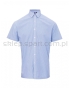 niebieska, błękitna, hit sezonu koszula kelnerska, Męska koszula w kratkę,z krótkim rękawem,  Premier PR221