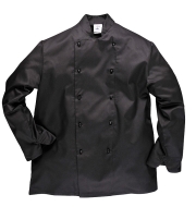 Bluza kucharza Somerset C834 czarna, kitel kucharski czarny