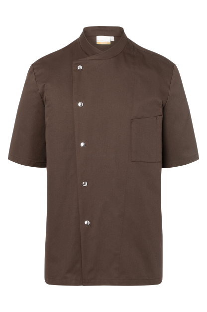 Bluza kucharska KARLOWSKY GUSTAV brązowa, kitel brązowy krótki rękaw