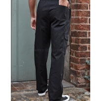 spodnie dla kucharza, czarne, z kieszeniami, premier