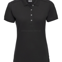 Polo Damska, Stretch, Russell Z566F, czarna