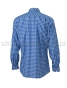 niebiesko biała slim fit 100% bawełna koszula kelnerska w kratkę 