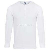Mens Long-John Roll Sleeve Tee, koszulka pw218, pw218, pr218 biała