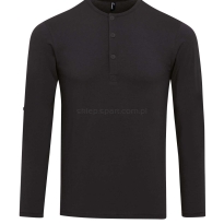 Mens Long-John Roll Sleeve Tee, koszulka pw218, pw218, pr218 czarna