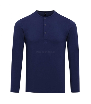 Mens Long-John Roll Sleeve Tee, koszulka pw218, pw218, pr218 granatowa