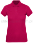 Koszulka polo damska Organiczna B&C BCPW440 malinowa, ciemny różowy, magenta