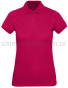 Koszulka polo damska Organiczna B&C BCPW440 malinowa, ciemny różowy, magenta