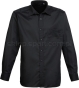 czarna Koszula kelnerska męska z długim rękawem Premier PR200