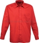 czerwona Koszula kelnerska męska z długim rękawem Premier PR200