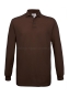 brązowa, Polo męska - Safran Longsleeve marki B&C