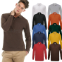 Polo męska - Safran Longsleeve marki B&C, koszulka, bluzka polo, z długim rękawem