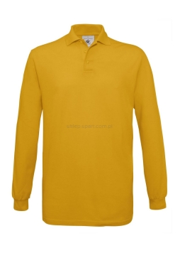 złota, żółta, Polo męska - Safran Longsleeve marki B&C