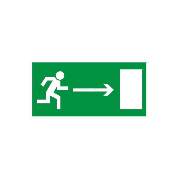 Kierunek do wyjścia drogi ewakuacyjnej w prawo