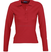 sols podium czerwona, polo dlugi rekaw czerwona, polo długi rękaw czerwona