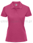 Damskie polo bawełniane Z569F, ciemny różowy, fuchsia