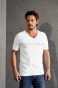 męski t-shirt V-neck, biały, dla piekarza