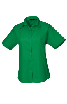 zielona koszula kelnerska damska z krótkim rękawem Premier PR302