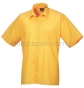 żółta koszula kelnerska męska premier pr202 z krótkim rękawem