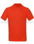 Koszulka polo męska Organiczna B&C BCPM430 intensywny czerwona