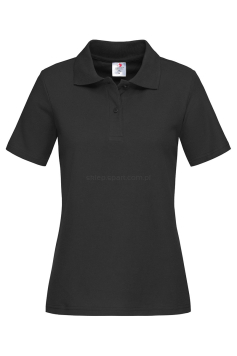 Koszulka POLO damska ST3100, czarna, black opal
