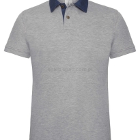 koszulka polo szara denim B&C