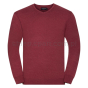 Men`s V-Neck Knitted Pullover, Z710 czerwony